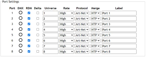 Gateway 8 Web Port