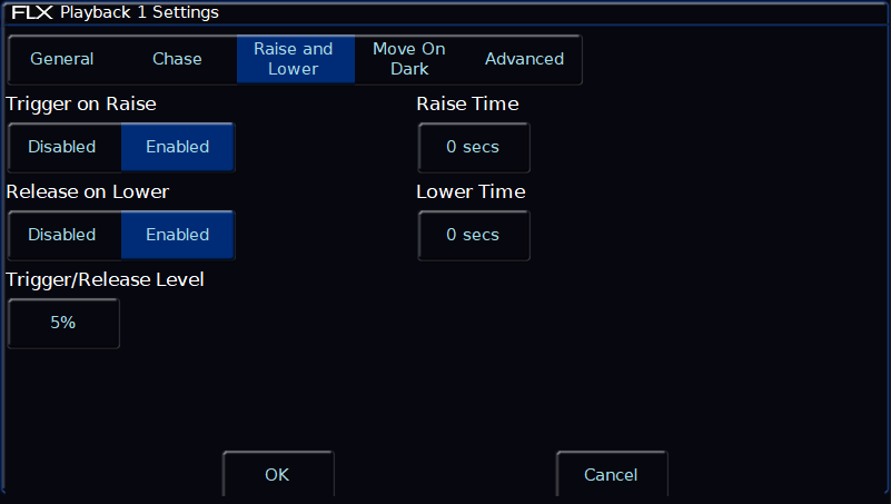 Playbacksettingsraise