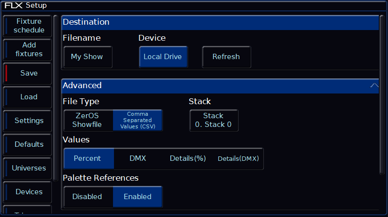 Setupsavecsv