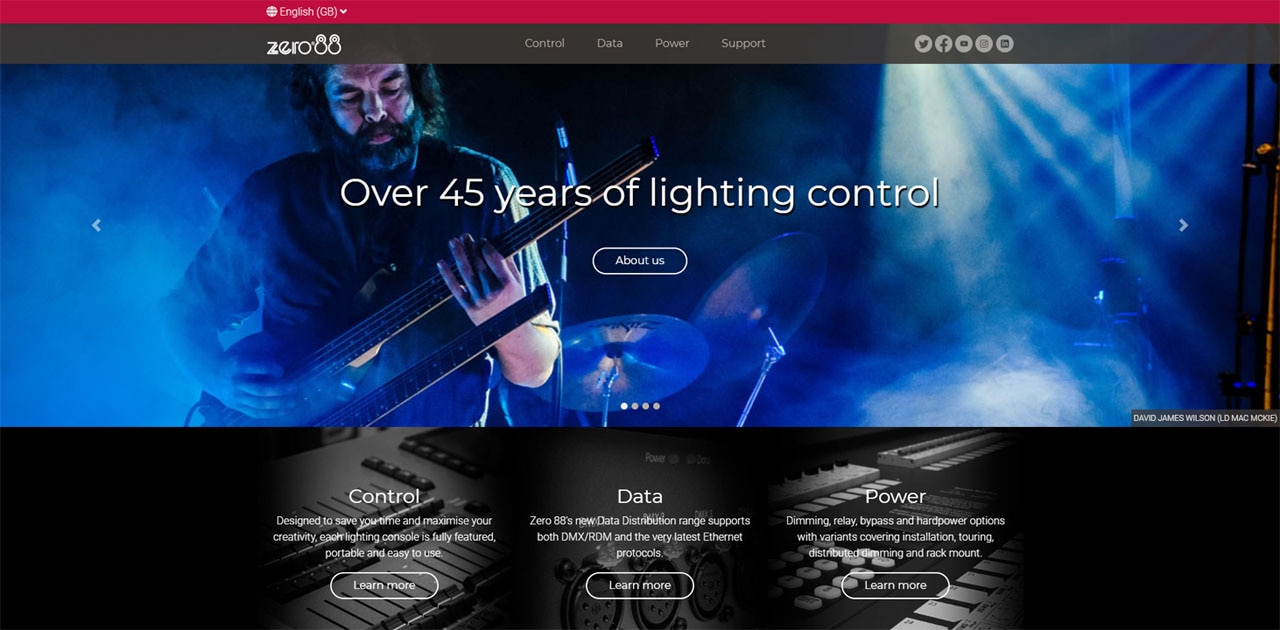 Cooper Lighting Systems Branded Zero 88 Site
