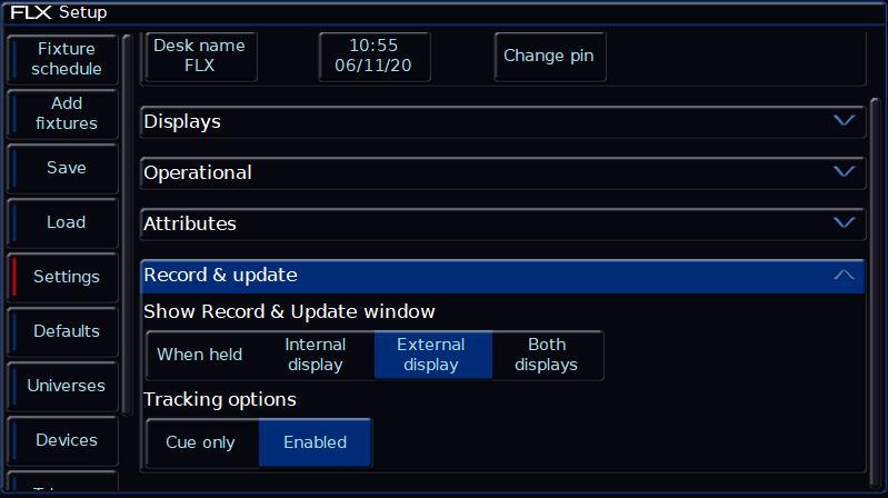 Setupsettingsrecord
