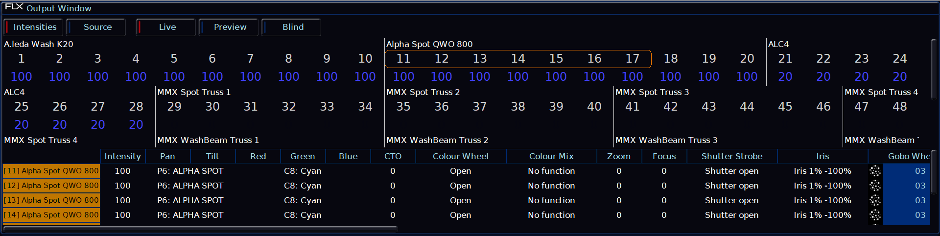 Parameter Table